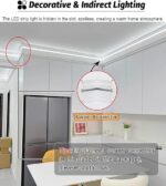 Profilé corniche alu double flux avec plexi occultant,3m – Image 4