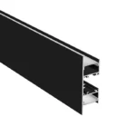 Profilé alu noir main courante avec plexi occultant,3m